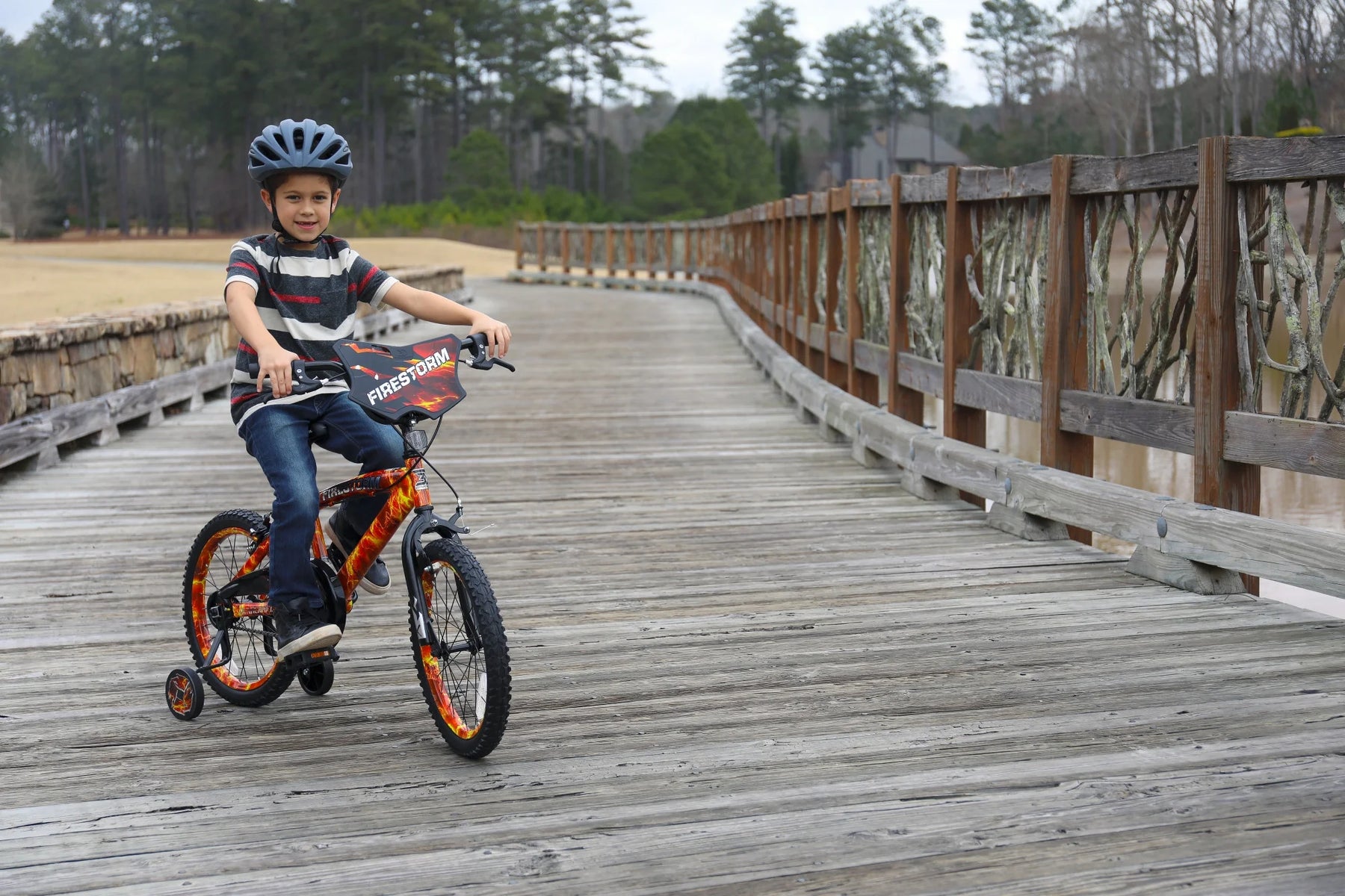 18" Dynacraft Firestorm Boys Bike, BMX, Ages 6 - 9, Durable Steel Frame