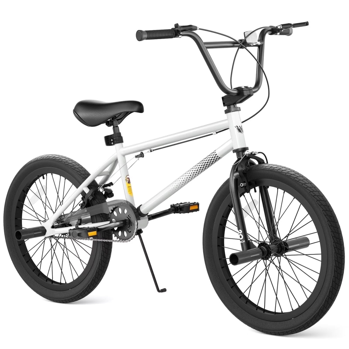 XJD Freestyle BMX Bike for Teen Beginner 8 - 12 Years Old Kids, 20 in Kids Bike with Hi - Ten Steel Frame, U - Brake and Hand - Brake Levers