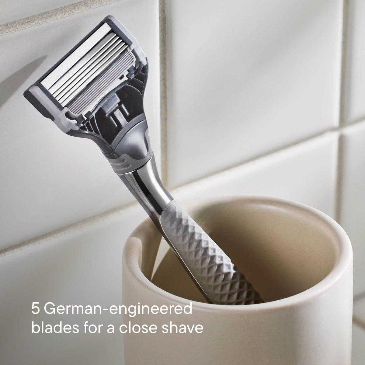 Harry's Original Chrome Shave Set / Chrome - Silver / Shave Cream