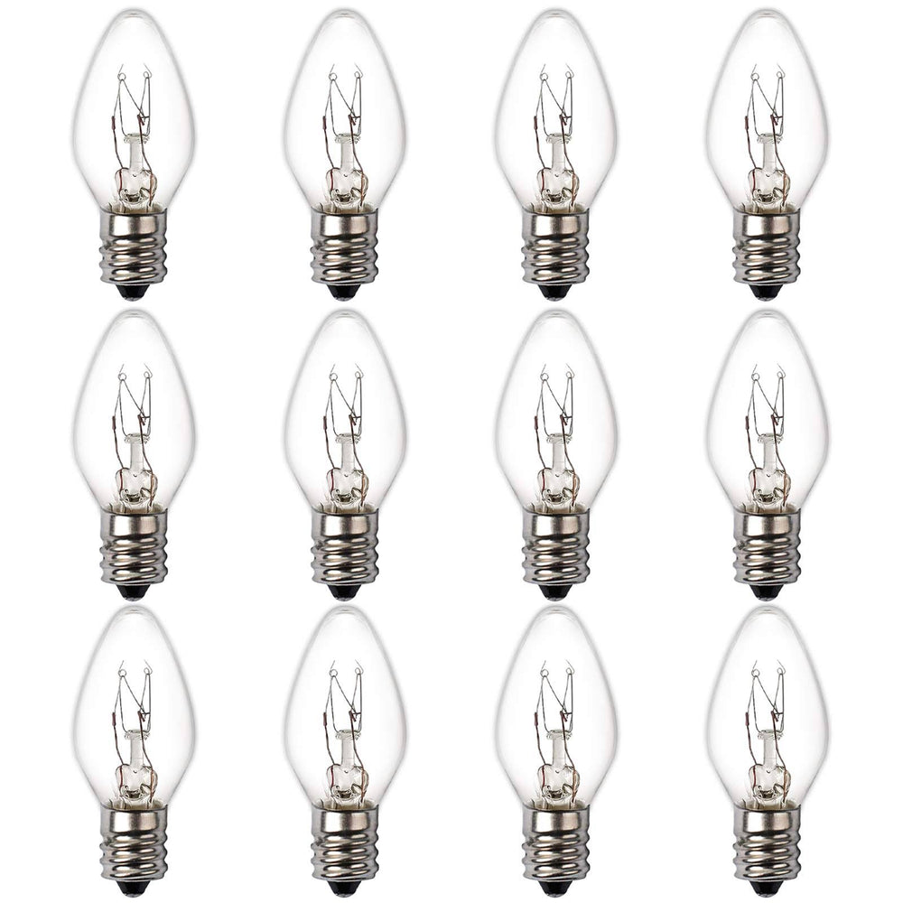 Esslife MKTBA 15 Watt Himalayan Salt Lamp Bulbs, 12Pack Dimmable Rock Salt Night Light Bulbs with E12 Base for Salt Lamps, Scentsy Warmer Wax Diffuser, Candle